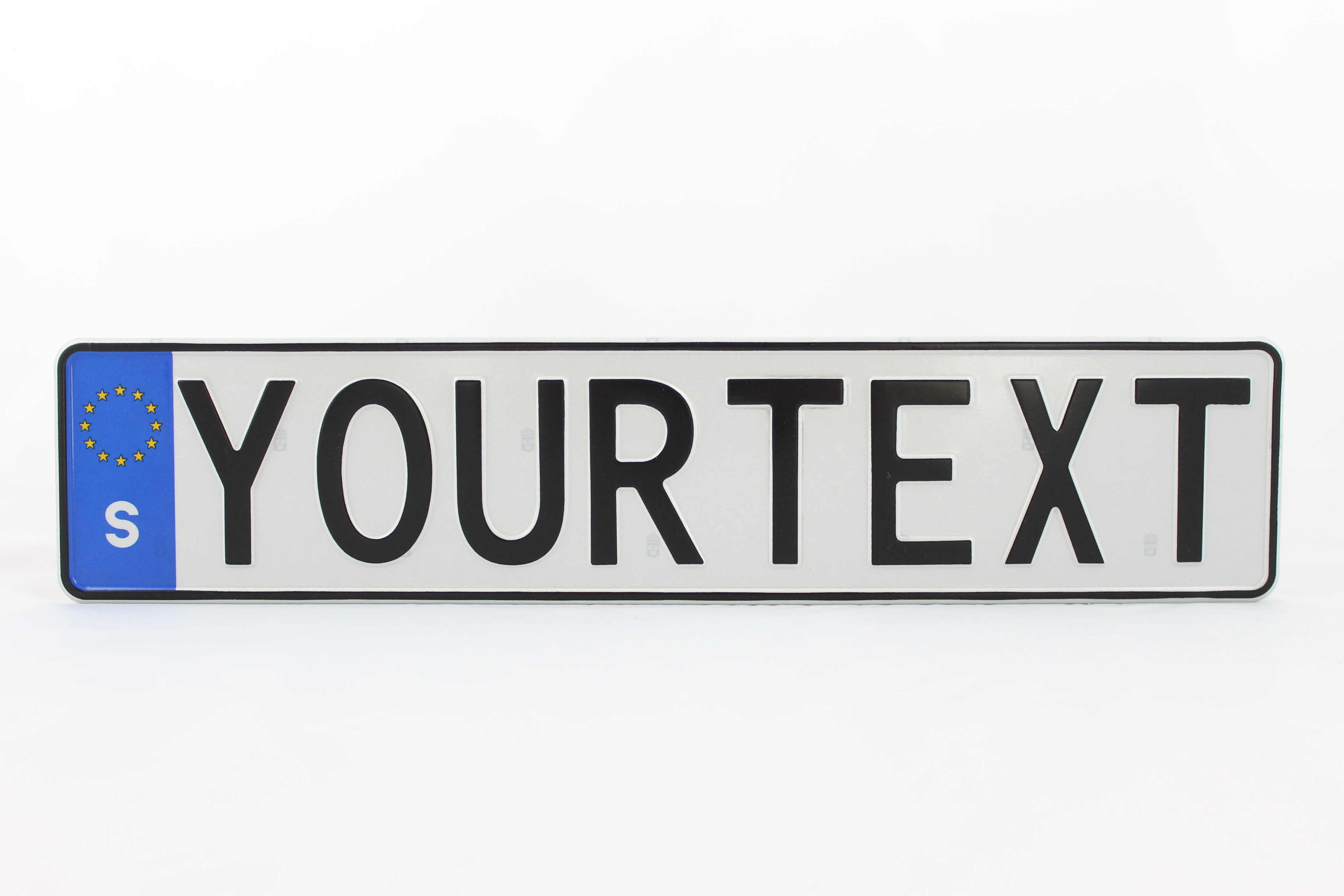 Sweden Swedish Euro European License Plate Number Plate Embossed Alu eBay